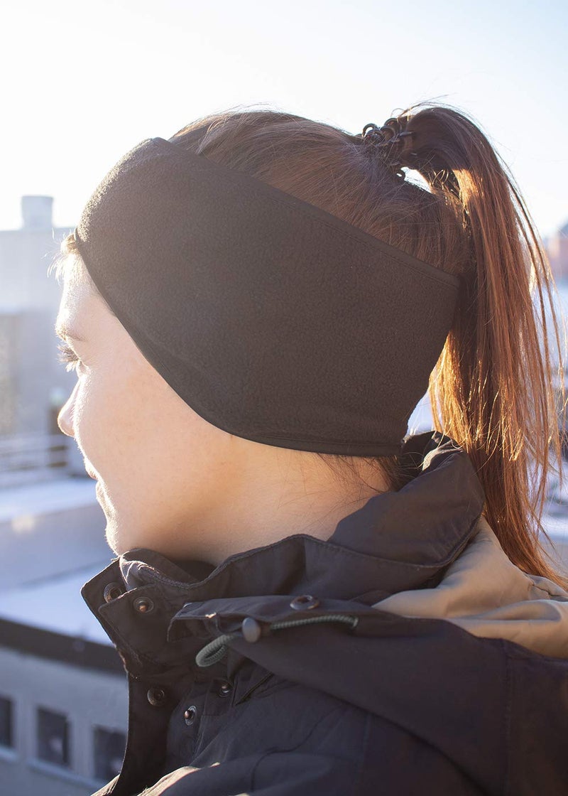 The Friendly Swede Ear Warmer Headband â€” Unisex 2-Pack Winter Headbands for Women & Men - Fleece Ear Warmers - Stretchable Ear Covers for Outdoors/Cycling/Hiking/Running - Image 5